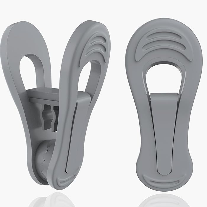 TOFIIGREM Grey Hanger Clips 50 PCS, Multi-Purpose Plastic Clips Perfect for Velvet Hanger Plastic... | Amazon (US)