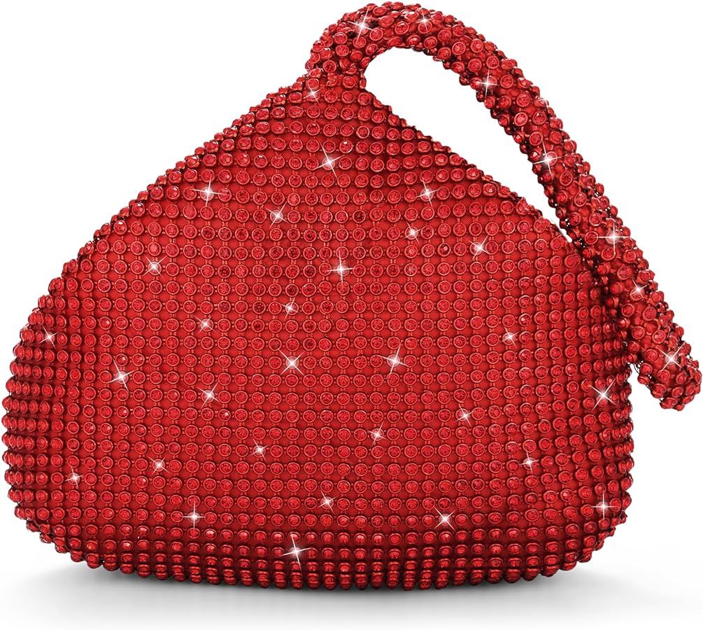 Women's Evening Bag Sparkly Rhinestone Purse for Party Wedding Cocktail Prom | Amazon (US)