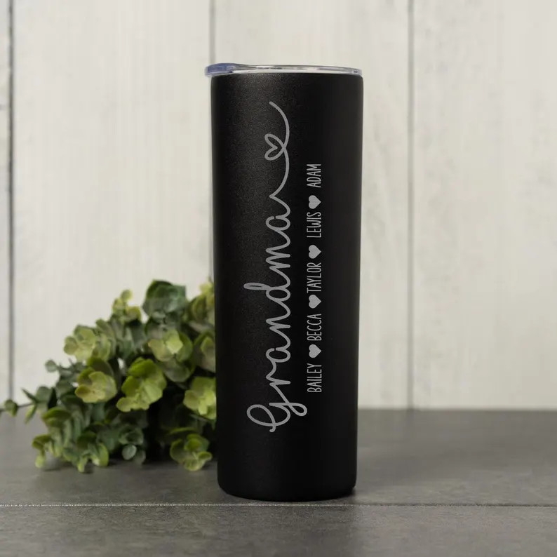 Personalized Mama Tumbler Gift with Kids Names Nana Skinny Tumbler with Grandkids Name Custom Mam... | Etsy (US)