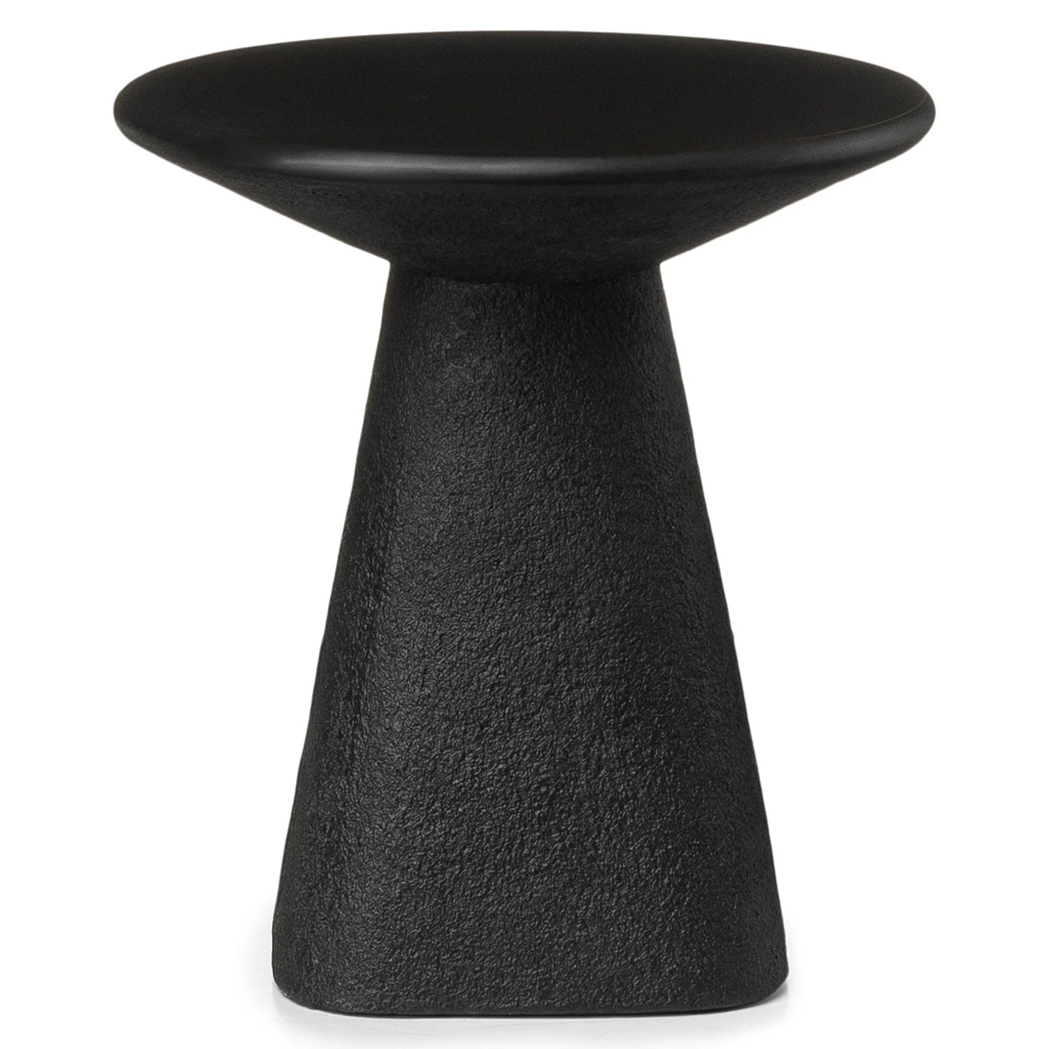 Ozetta Concrete Side Table - Moonlit Black | Article