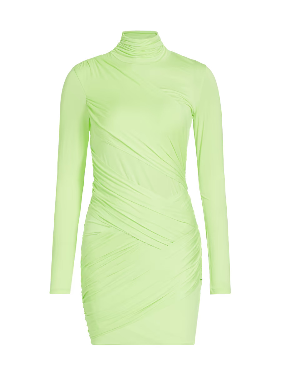 Kores Draped Turtleneck Minidress | Saks Fifth Avenue