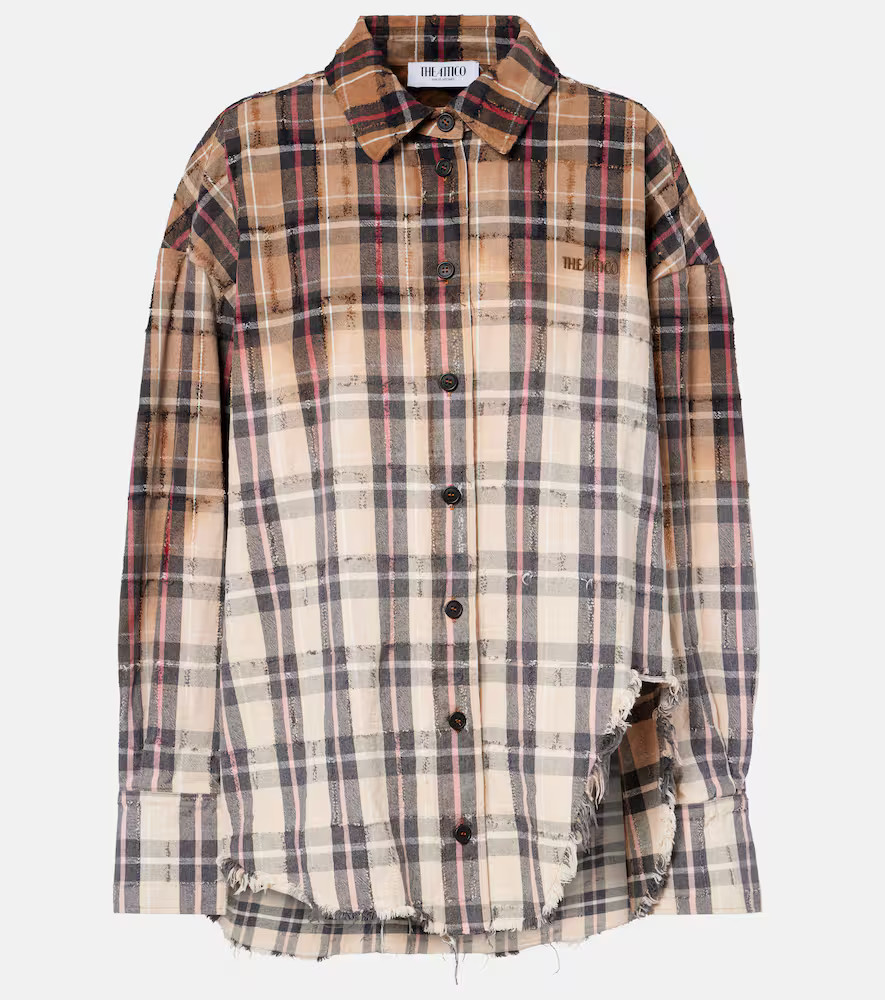 The Attico Diana checked cotton flannel shirt | Mytheresa (US/CA)