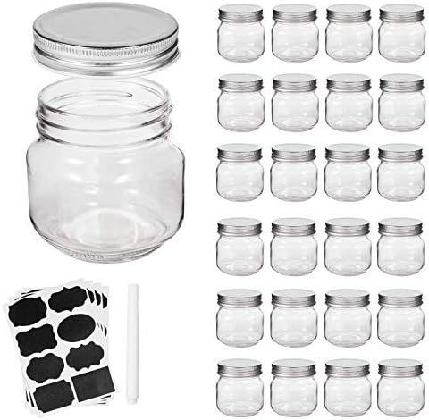 Mason Jars, Accguan glass jar 8OZ With Regular Lids and Bands(Silver), Ideal for Jam,Honey,Weddin... | Amazon (US)