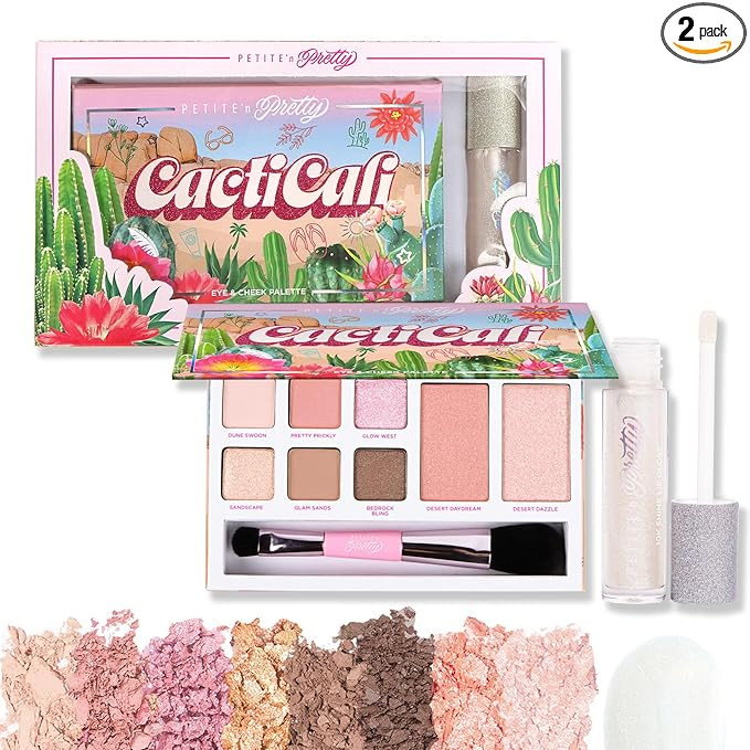 Petite N Pretty Beginner CactiCali Makeup Set for Kids, Teens, & Tweens - Natural Eyeshadow and C... | Amazon (US)