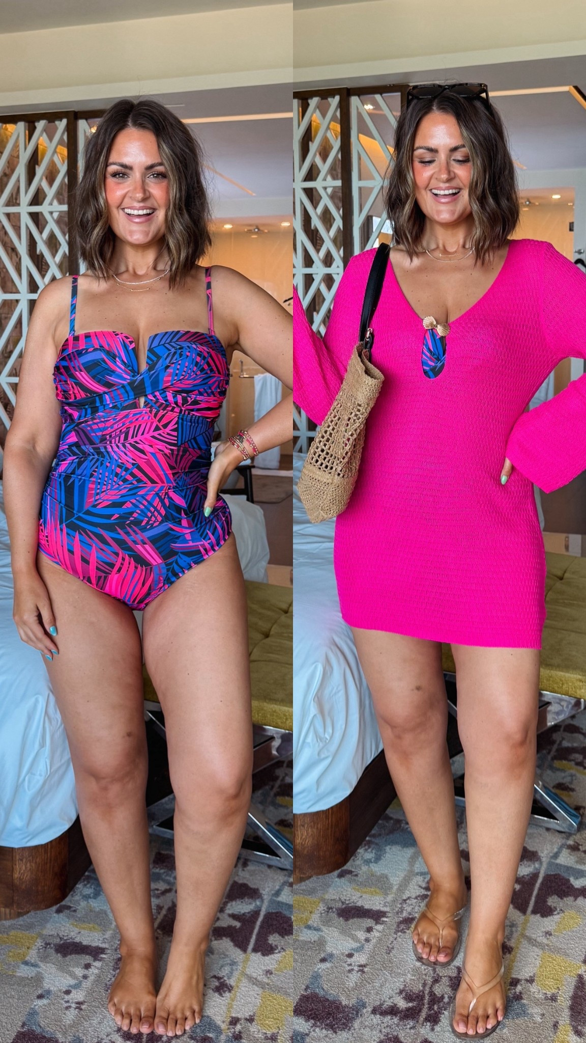 I feel INCREDIBLE in this 🥰💕✨
I did a large in the swimsuit and coverup 
Regular size 10 in the jelly sandals

Size 12, midsize, curvy swim, Amazon fashion, affordable style, resort wear, swim, pink, spring outfit, summer outfit, vacation style 

#LTKSwim #LTKMidsize #LTKPlusSize