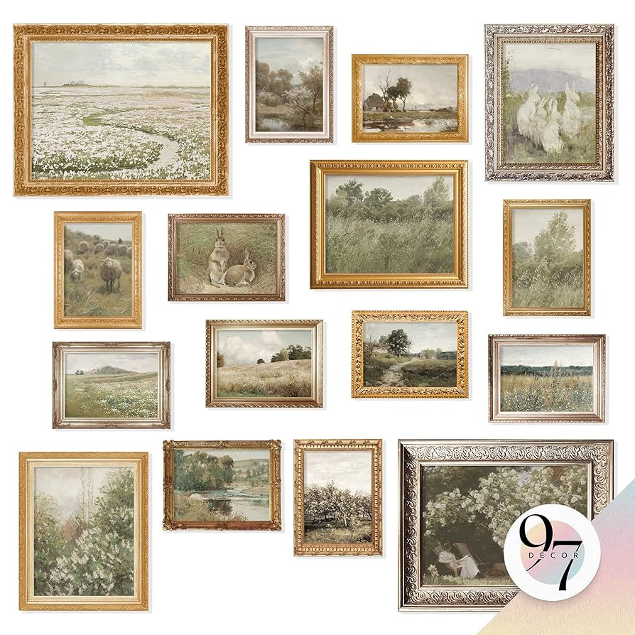 97 Decor Large 11x14 French Country Wall Art Decor - Vintage Wall Art Prints, Farmhouse Wall Deco... | Amazon (US)