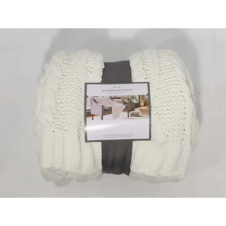 Target/Home/Home Decor/Throw Blankets Cable Knit Chenille Throw - Threshold | Walmart (US)