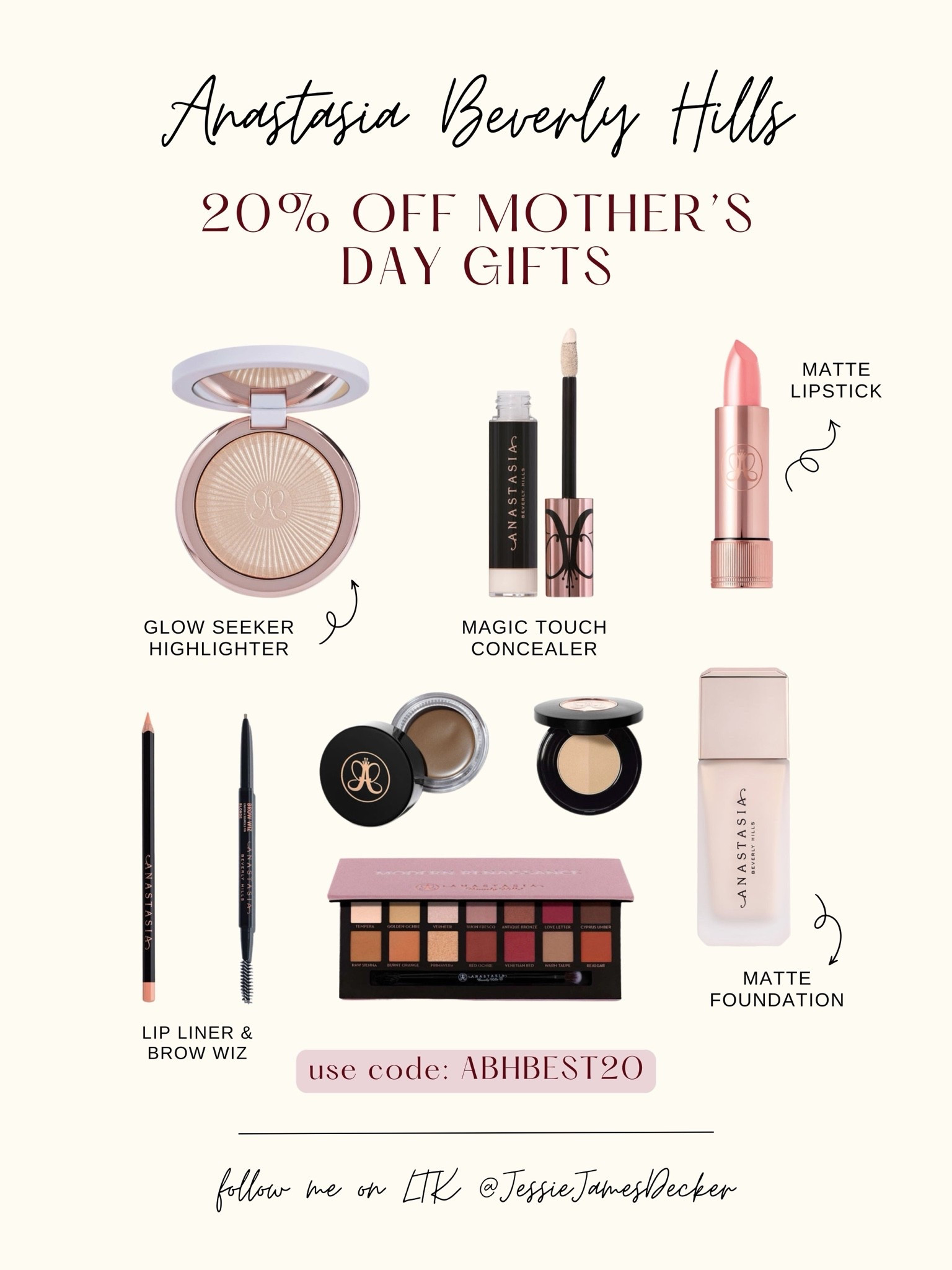 Enjoy 20% off ABH Best-Sellers for Mother’s Day. Use code: ABHBEST20

#LTKMothersDay #LTKBeauty #LTKSaleAlert