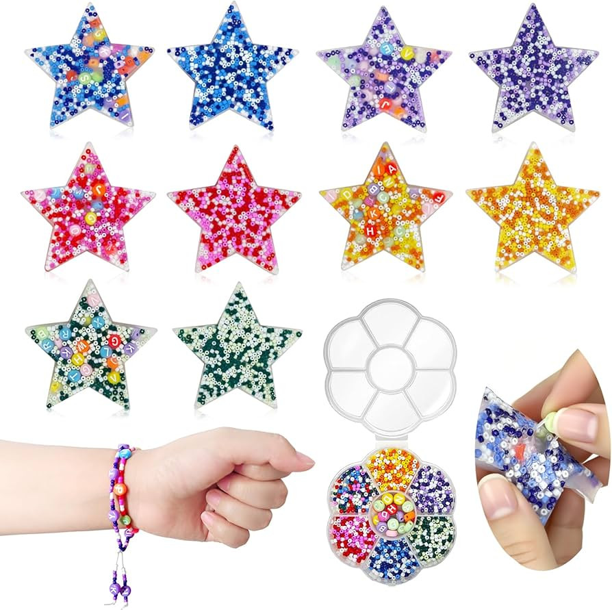 10-Piece Picky Pad, Skin Picking Fidget Toys with DIY Bracelet Picking Pad (Includes Divided Cont... | Amazon (US)