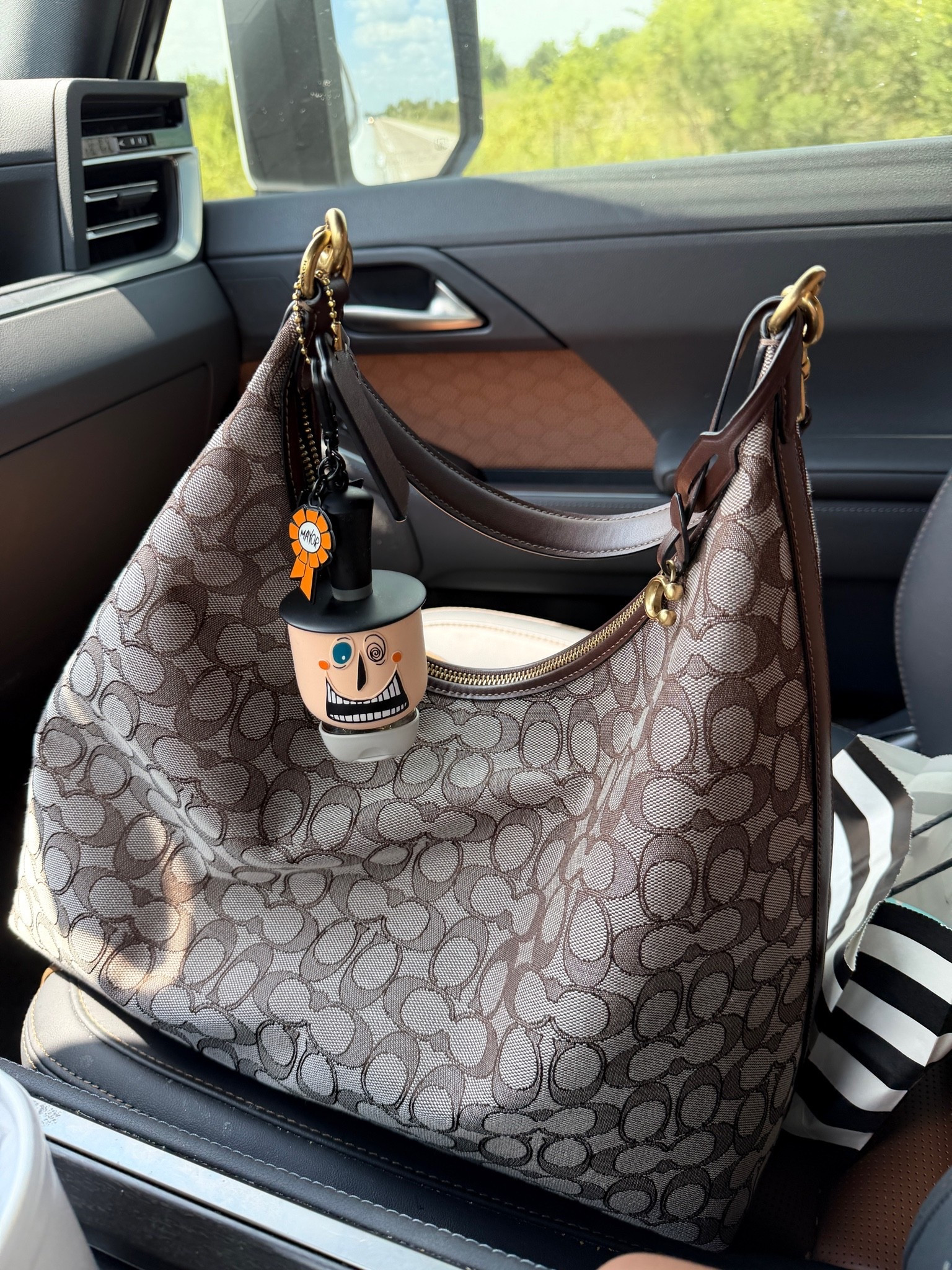 I am loving my new coach bag, and I can’t believe I got such a great deal on it! ￼ My nightmare before Christmas sanitizer holder is making me super happy too! #bathandbodyworks #coach

#LTKdayinmylife #LTKmomlife