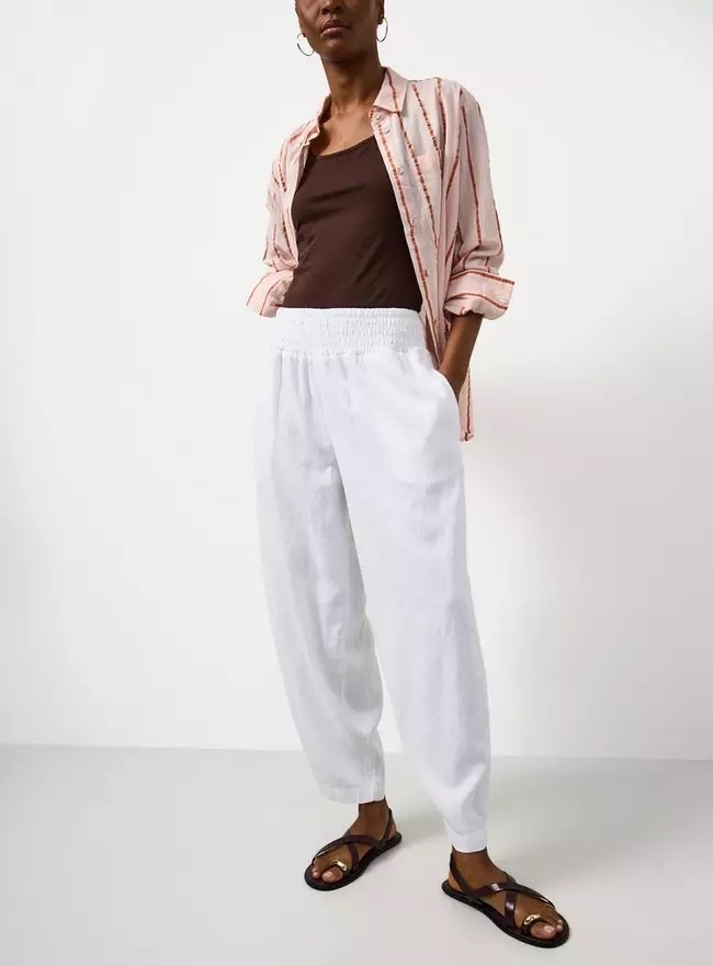 The bestttt stretchy summer trousers now come in WHITE! 

I wear a 12 and would say they are true to size!

#LTKsummer #LTKuk