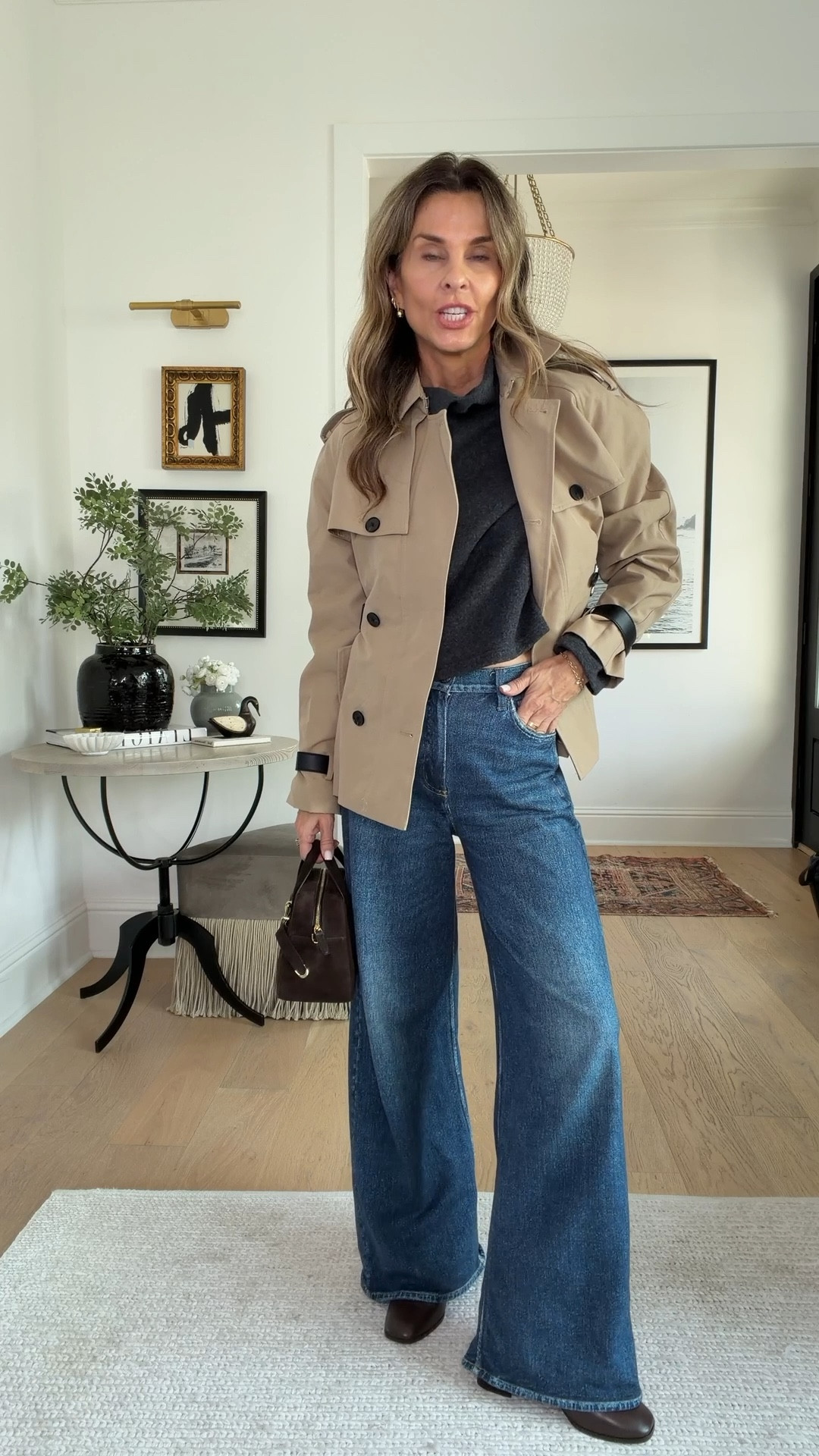 15% off BLACK FRIDAY sale! Code SHOPMY15 at checkout.
- Sweatpant jeans // these have a smooth non-elastic waist but still have stretch.
- Zara top is comfy and warm, size small.
- Trench coat, 25% off designer details, quality is 10/10, made in Italy, size 4.
- Boots have very soft leather, no break in period, TTS.
- Cutest look-for-less suede bag.

#LTKCyberWeek #LTKTravel #LTKOver40
