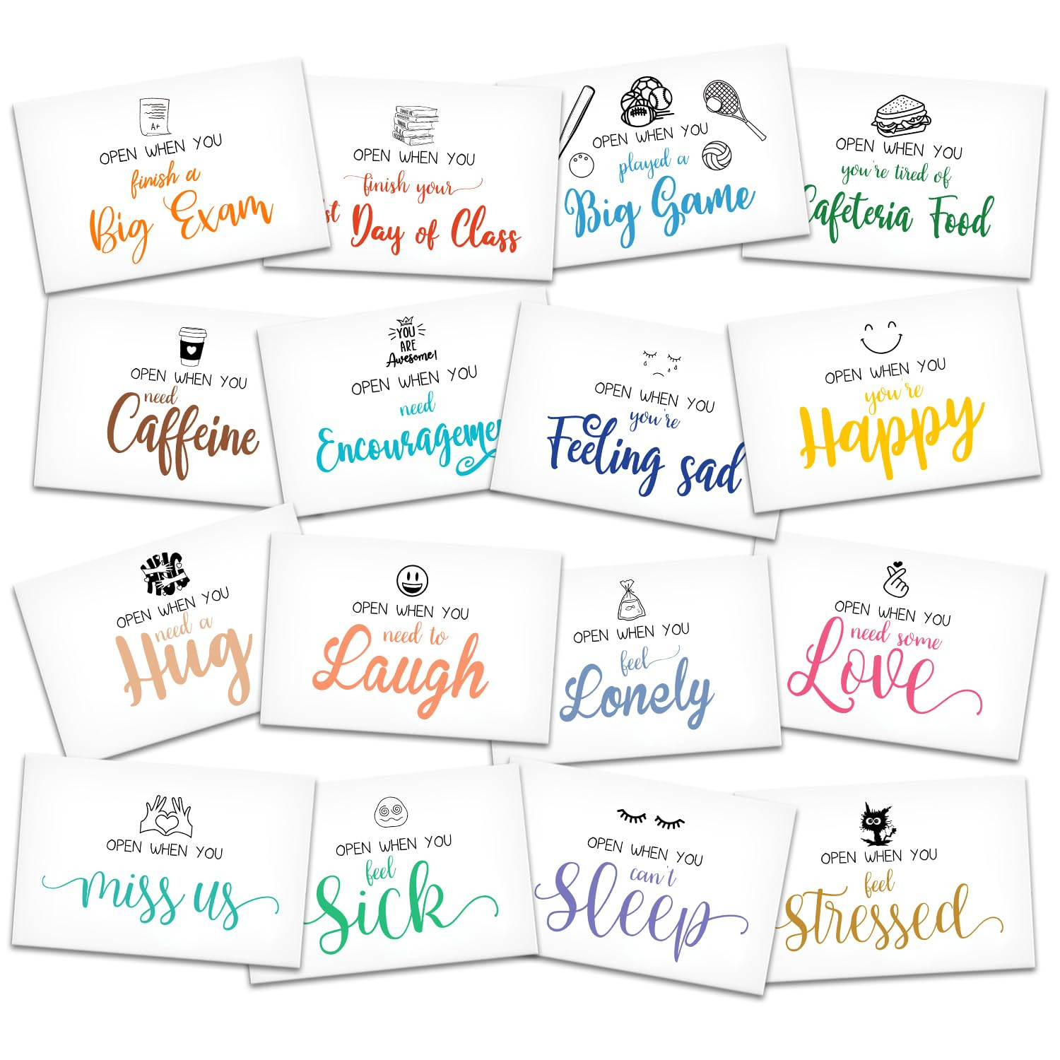 Colorful Open When Envelopes for University College Student, Leaving Home Daughter Son Gifts, Boy... | Amazon (US)