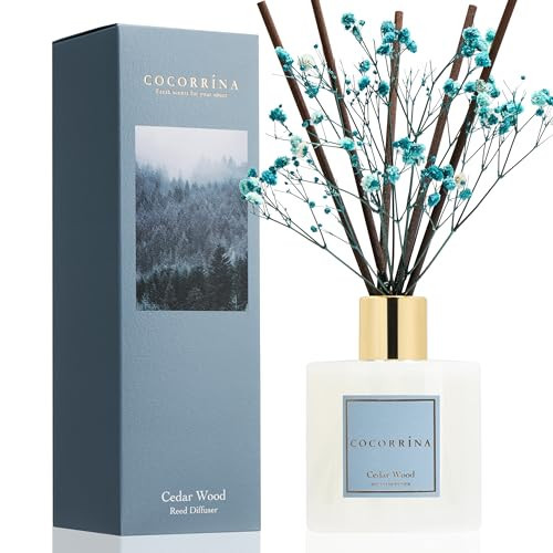 COCORRÍNA Reed Diffuser - Cedar Wood 6.7 fl oz Reed Diffuser with Sticks, Home Bedrrom Bathroom Shelf Decor | Amazon (US)