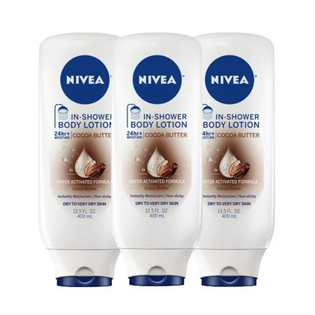 NIVEA Cocoa Butter In JB28 Shower Lotion Body Lotion for Dry Skin 13.5 Fl Oz (Pack of 3) | Walmart (US)