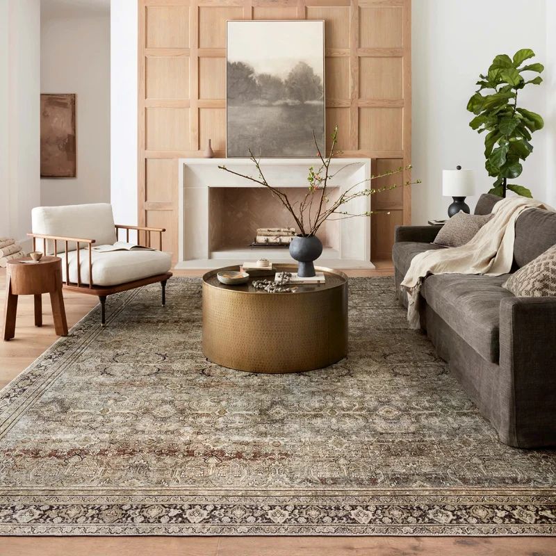 Giacinto Oriental Area Rug in Olive/Charcoal | Wayfair North America