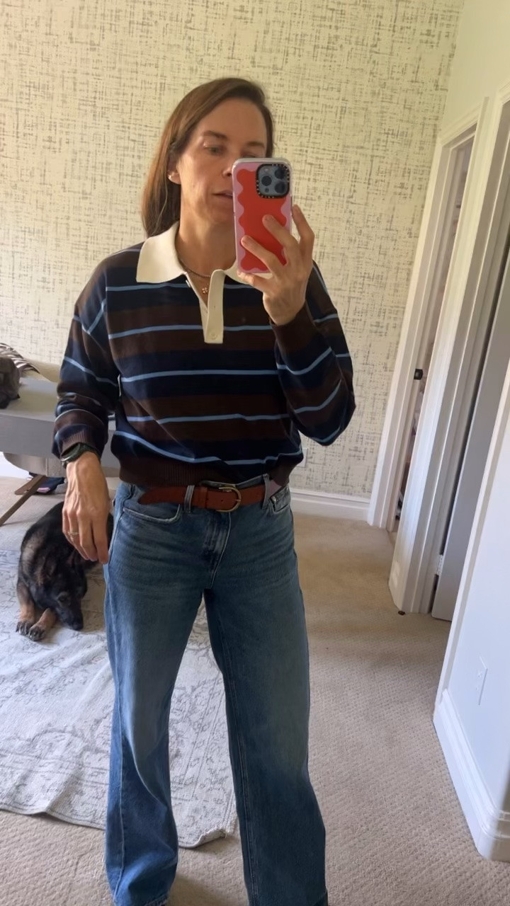 Rugby polo, cool girl style, travel style, fall style

#LTKootd #LTKmomlife #LTKOver40