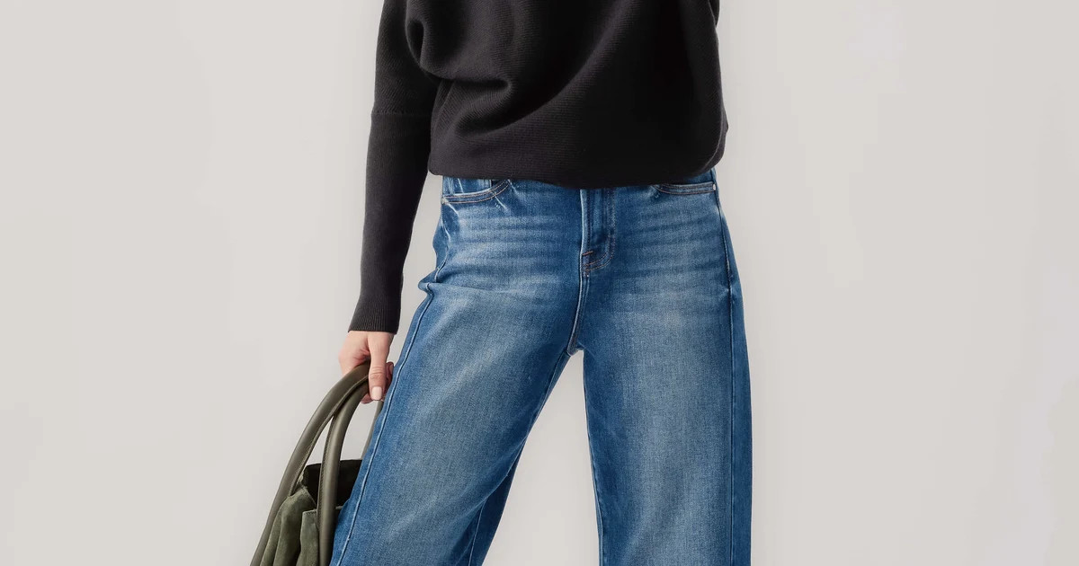 Risen Wren High Rise Barrel Jeans | Social Threads