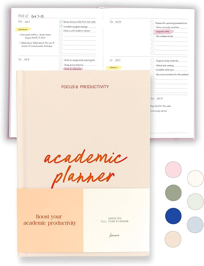 Lamare Academic Planner 2026-2027 – Undated Weekly College Student Planner | College Planner 20... | Amazon (US)