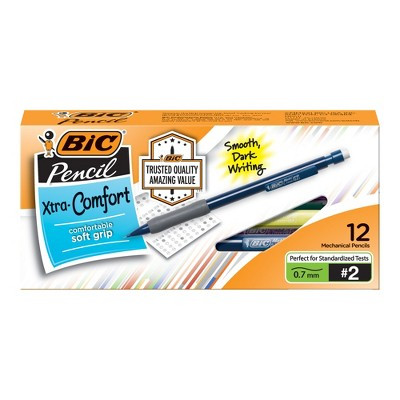 BIC Xtra Comfort Mechanical Pencils with Erasers, Medium Point (0.7mm), 12-Count Pack, Bulk Mechanical Pencils for School or Office Supplies | Target