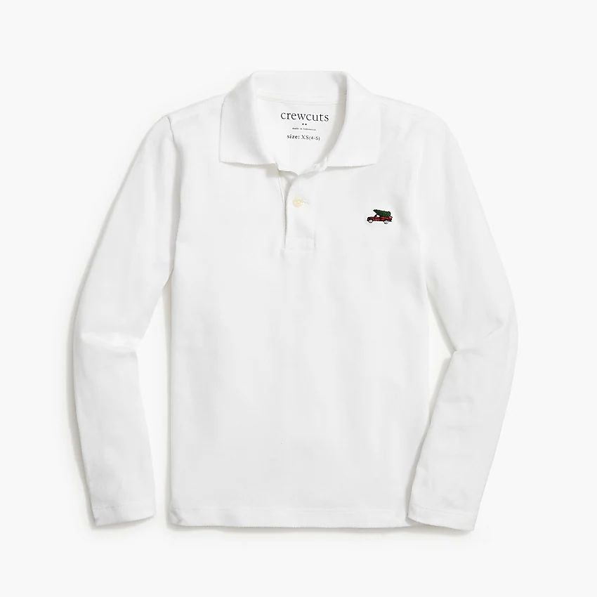 Boys' long-sleeve critter piqué polo | J.Crew Factory