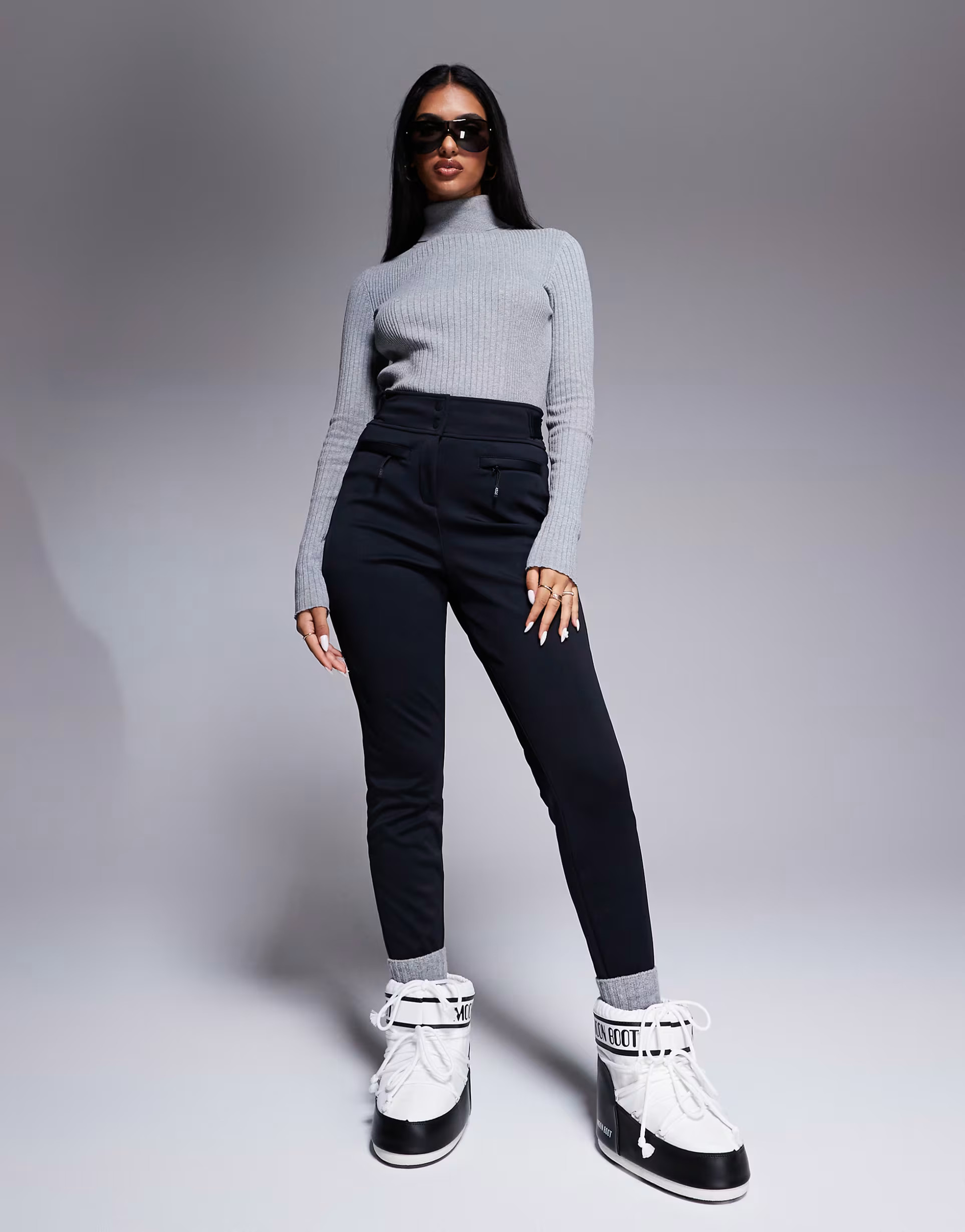 ASOS 4505 Ski soft shell water repellent skinny ski pants in black | ASOS (Global)