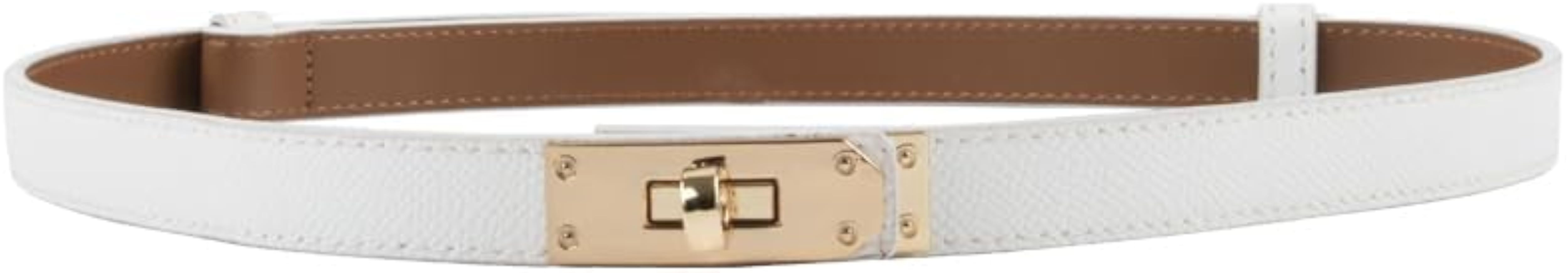 Women's Skinny Leather Belts Thin Waist Belt for Women with Turn Lock Buckle, Belts Woman Adjusta... | Amazon (CA)