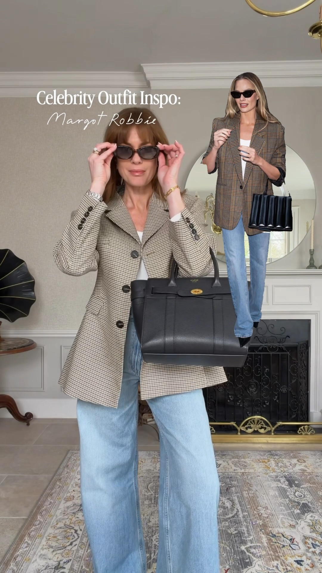 Celebrity Outfit Inspo: Margot Robbie
Check blazer
Light wash jeans
Black heels
White scoop neck top


#LTKstyletip #LTKuk #LTKspring