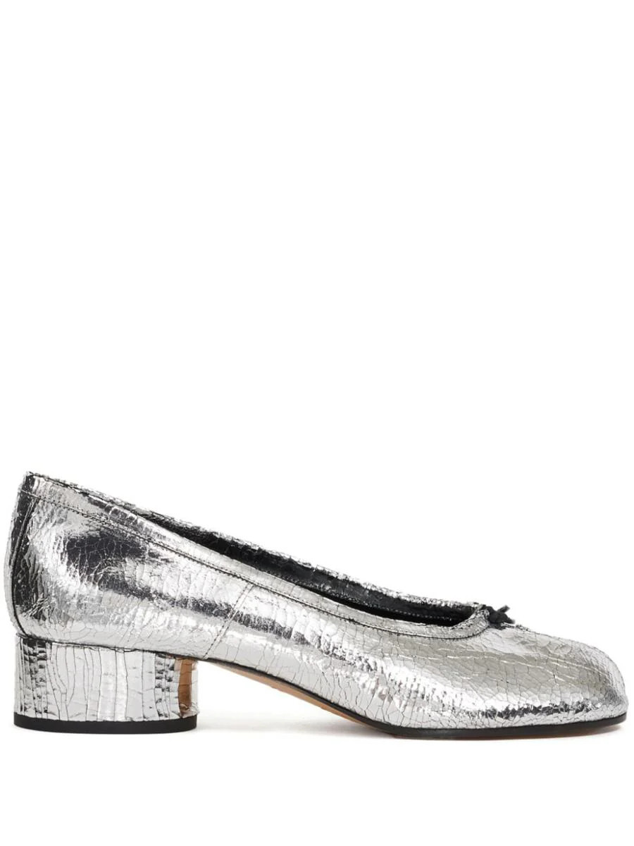 Maison Margiela Tabi 30Mm Leather Ballerina Shoes | Baltini