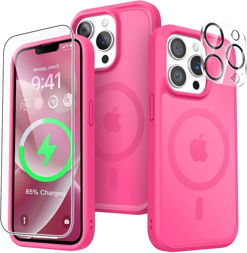 Strong Magnetic for iPhone 13 Pro Case, [Compatible with Magsafe] [Mil-Grade Shockproof] with Scr... | Amazon (US)