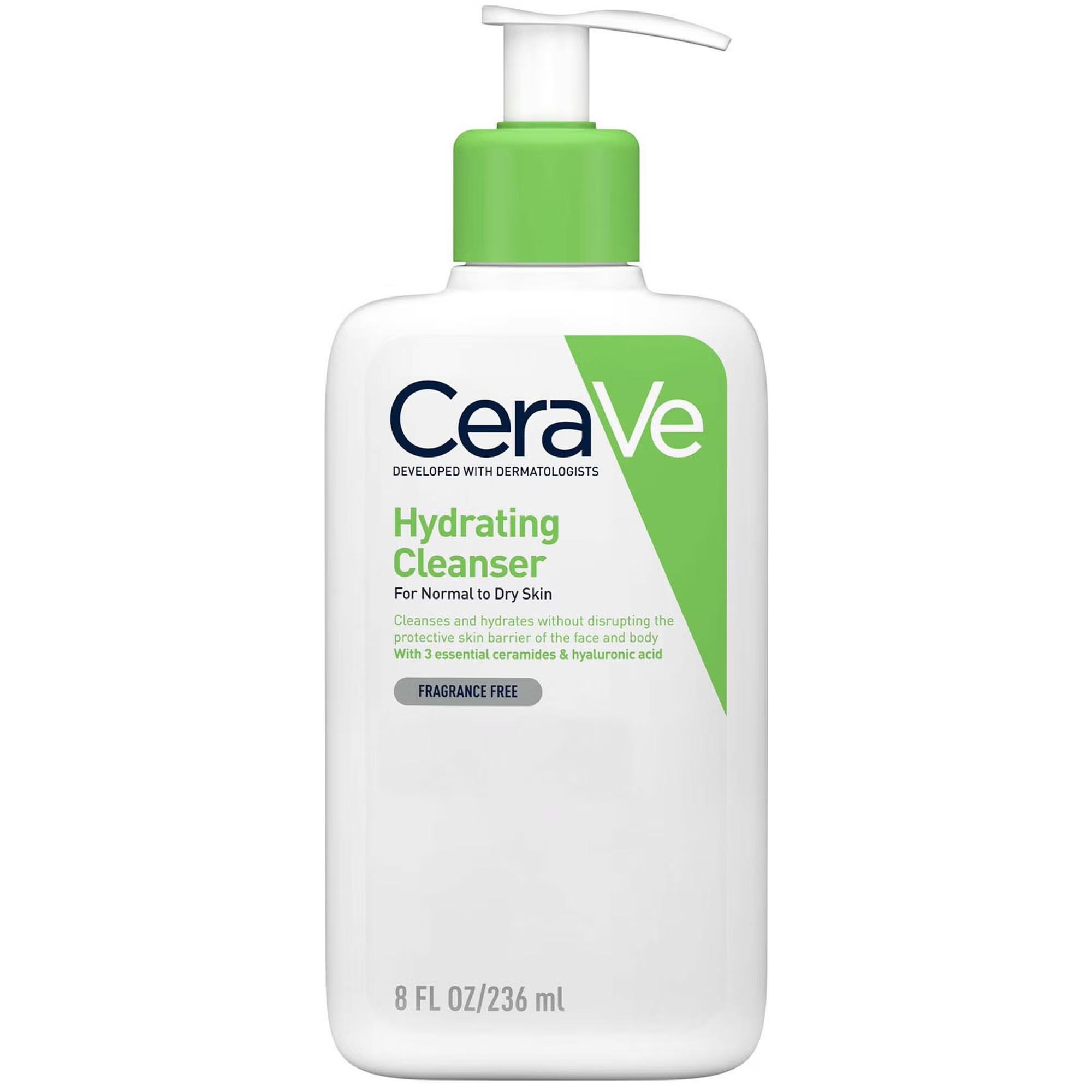 CeraVe Hydrating Cleanser with Hyaluronic Acid for Normal to Dry Skin 236ml | Look Fantastic (UK)