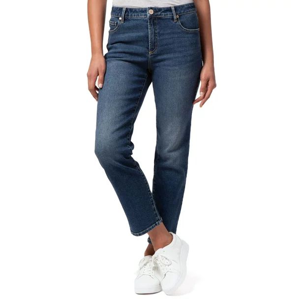 Jordache Women's High Rise Straight Leg Jeans | Walmart (US)