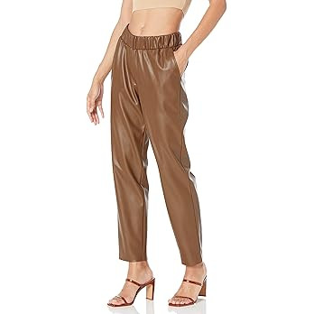 The Drop Women's @Lisadnyc Vegan Leather Pull-On Jogger | Amazon (US)