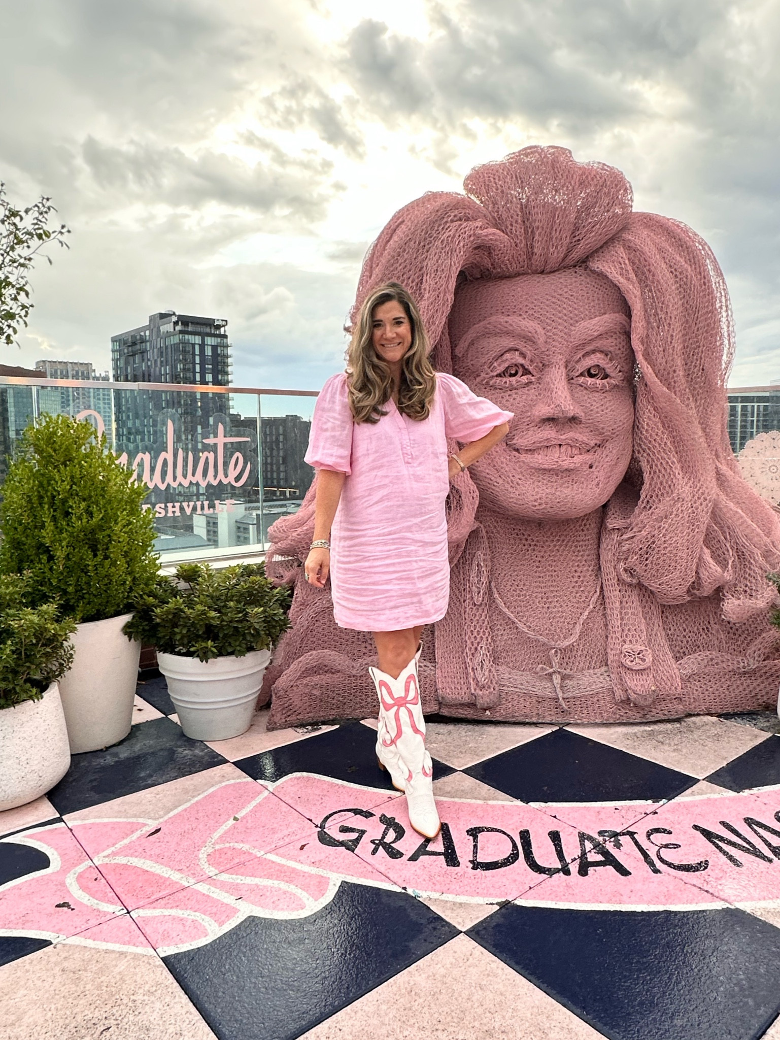 Fully embracing my girl mom status with pink dresses and pink bows 🎀 on my boots 😆 Got so many compliments on them during our girls weekend in Nashville. 



#LTKMidsize #LTKTravel #LTKBump