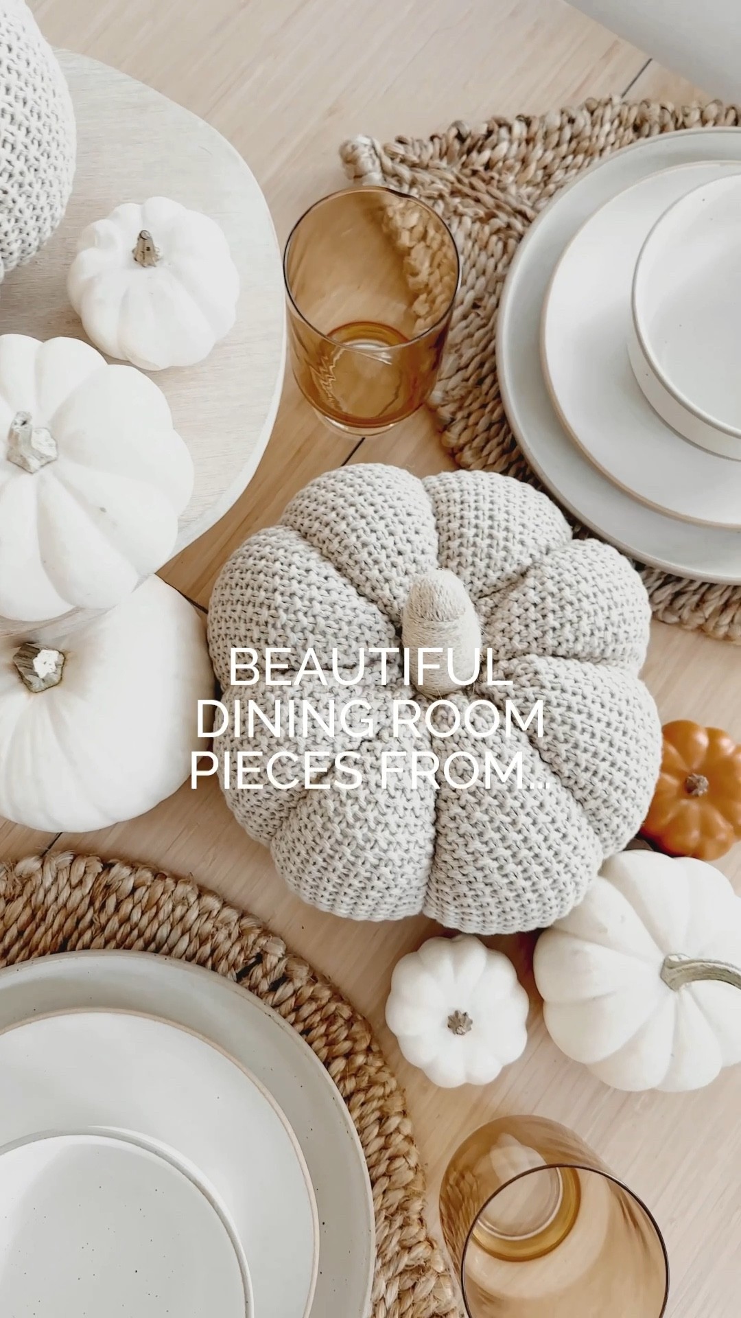 Check out these beautiful decor from @walmart for your dining table!  Some of these are the BHG Dave and Jenny Marrs collection.  I love the stone dinnerware, leaf placemat, and textured pumpkin decor!  #walmartpartner #walmart #walmarthome 

#LTKhome #LTKHoliday #LTKsalealert