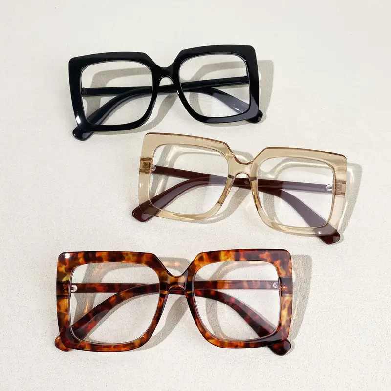 Oversized Square Frame Clear Lens Glasses Retro Fashion - Temu | Temu Affiliate Program