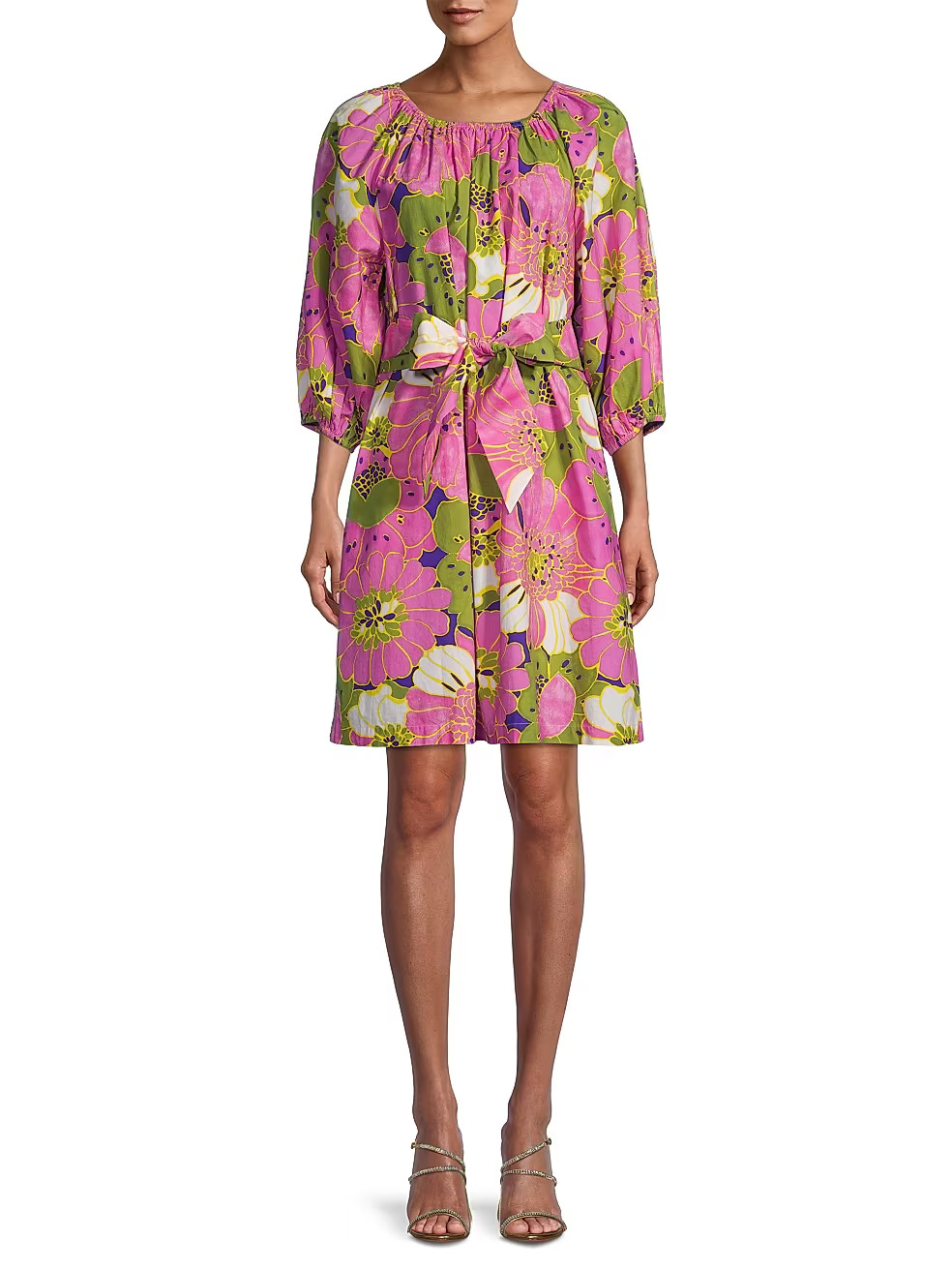 FRANCES VALENTINE Bliss Belted Floral Minidress | Saks Fifth Avenue