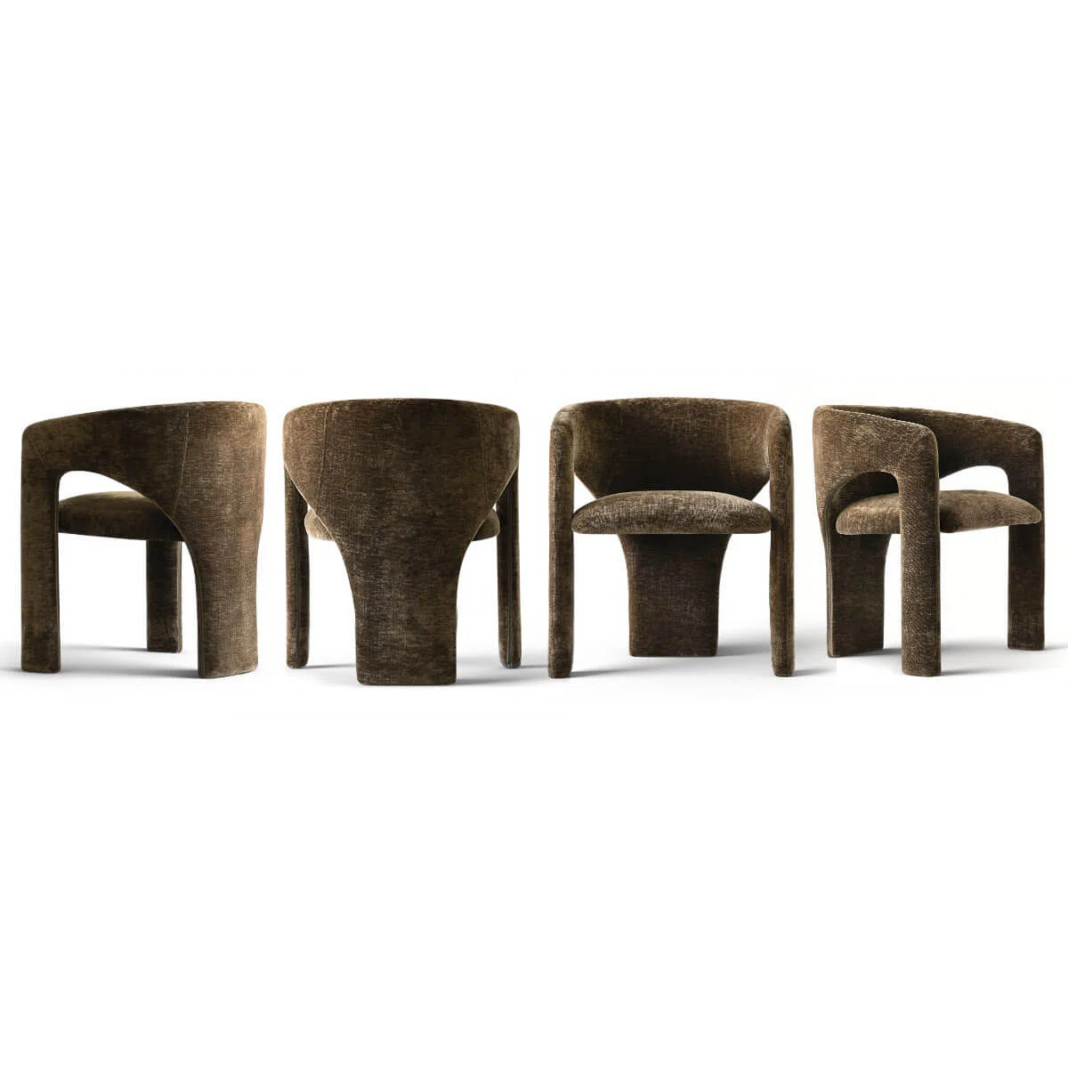 Set of 4 Modern Upholstered Barrel Dining Chair | Wayfair North America