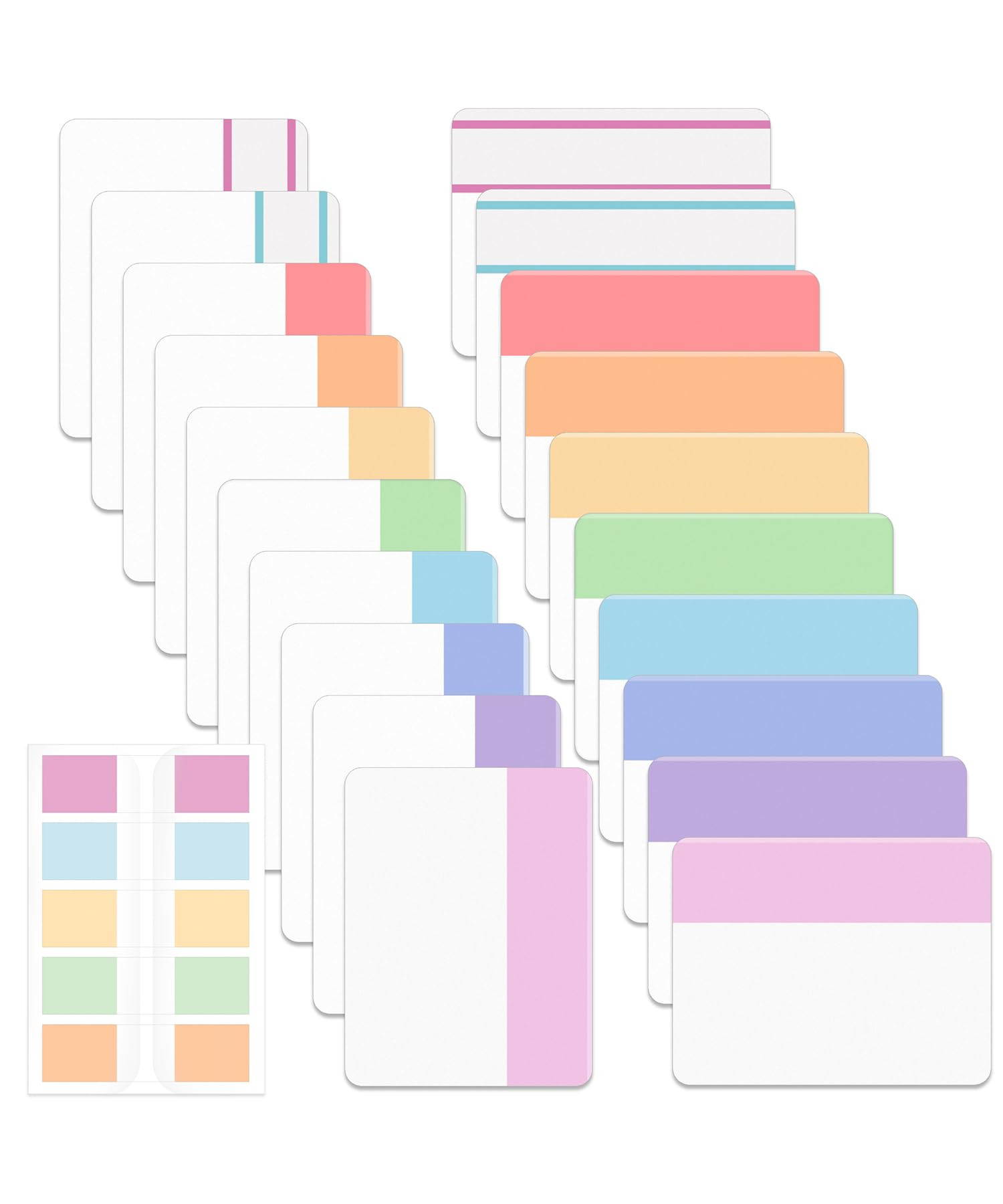 Mr. Pen- Sticky Index Tabs, 500 Pcs, 21 Sets, Colorful Sticky Tabs for Notebooks, Page Markers, P... | Amazon (US)