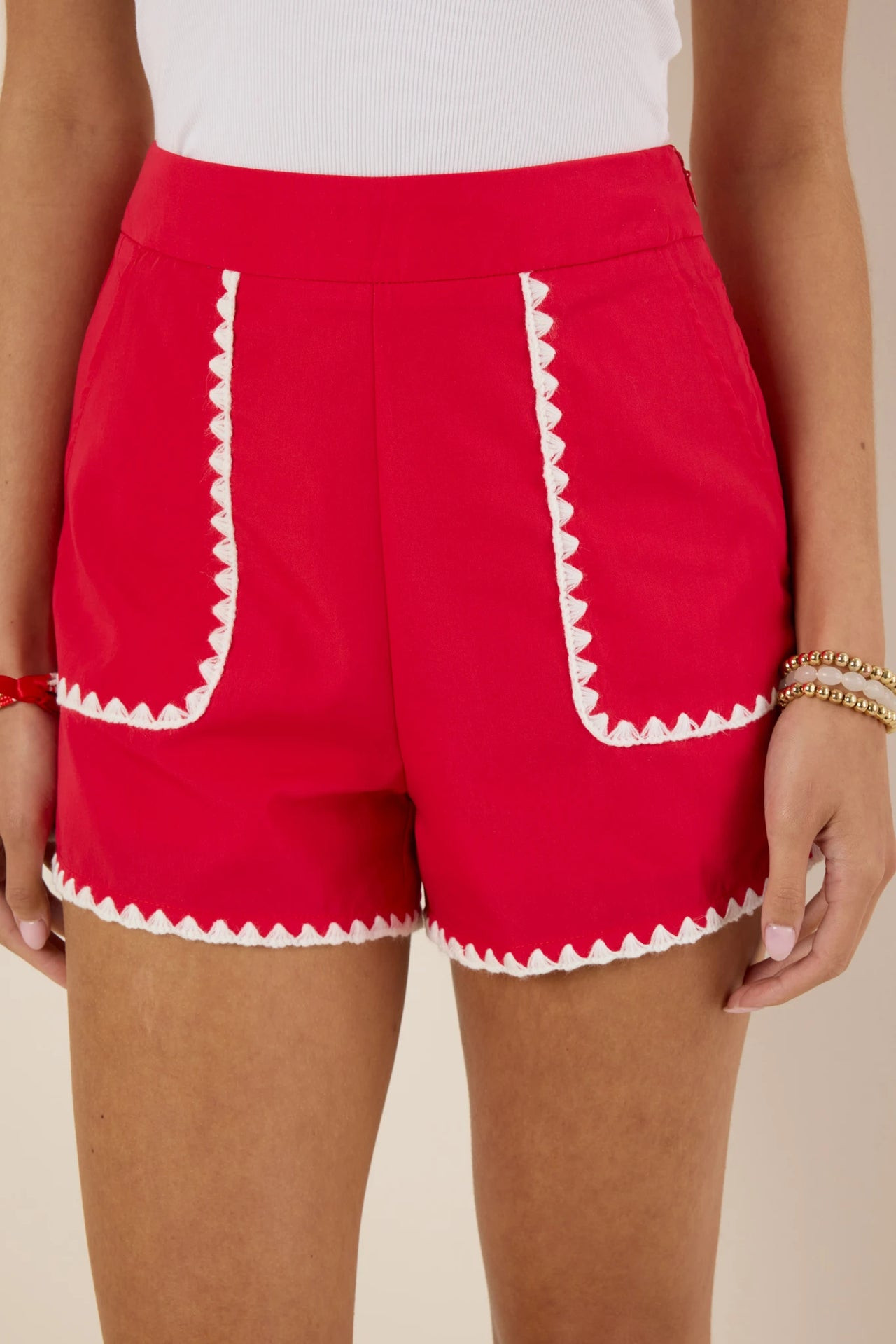 Amelia Shorts- Red | Avara