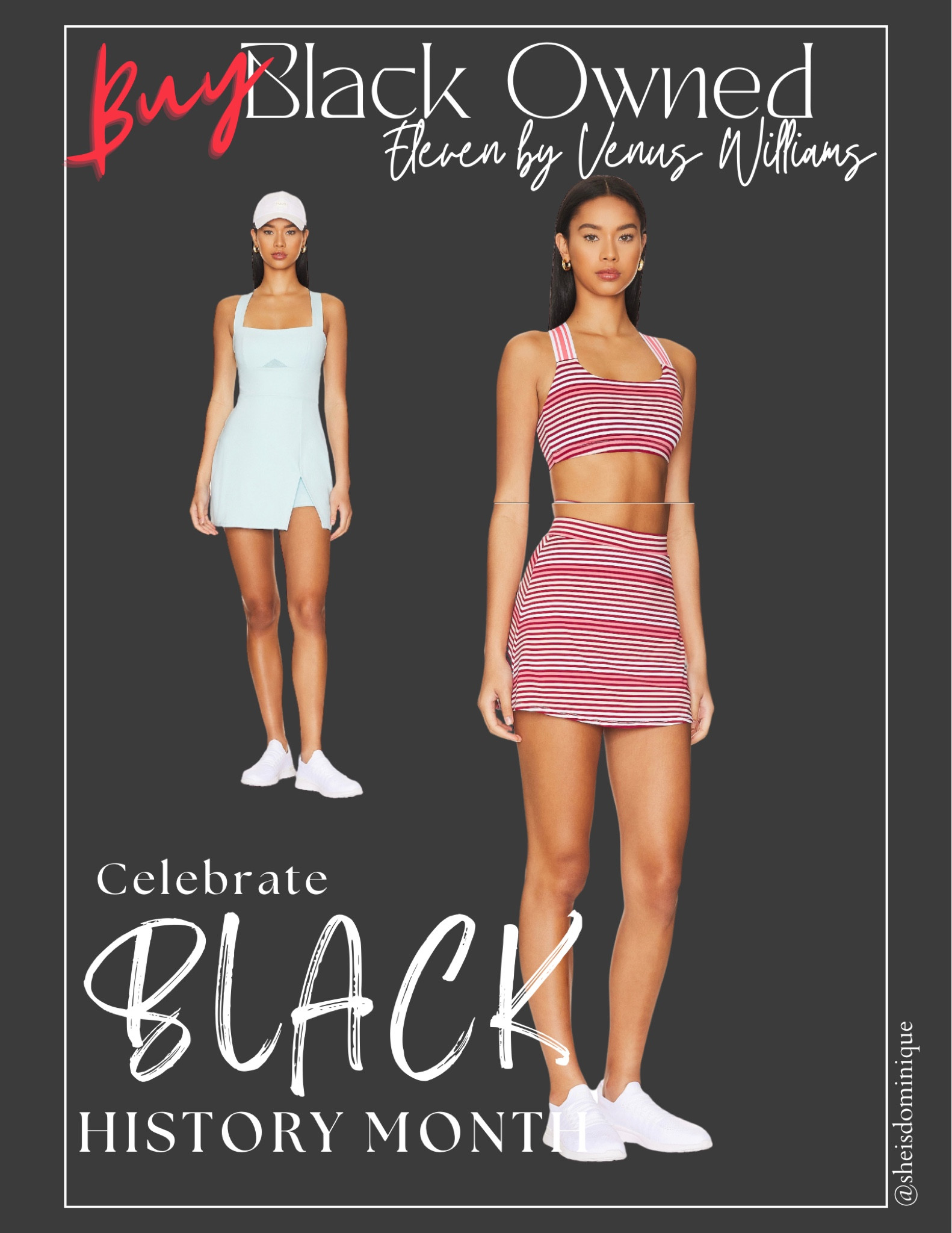 Black Owned: Eleven by Venus Williams 

Tennis dress, sportswear, workout sets, gym apparel, athleisure, sports bra, 

#LTKunder100 #LTKFind #LTKfit