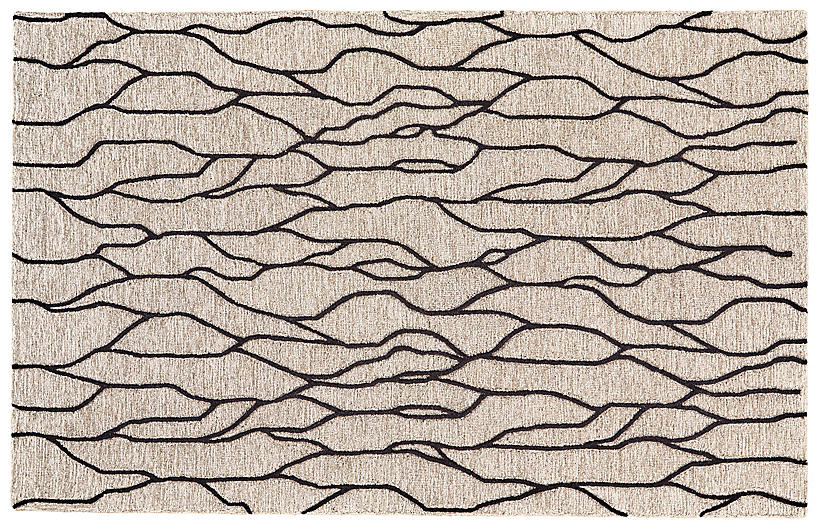 Finley Rug - Black/Taupe - 9'6"x13'6 | One Kings Lane
