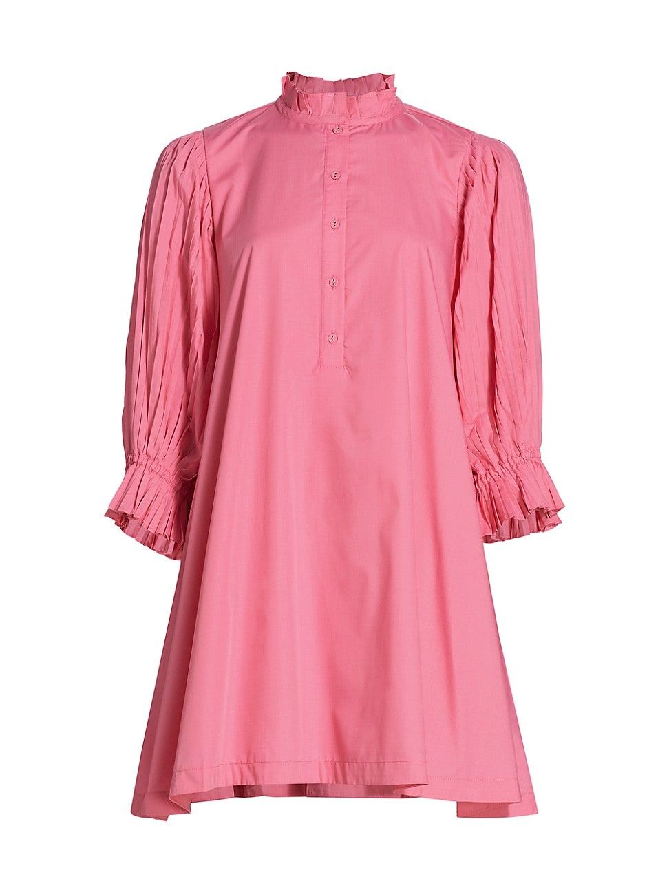 Women's Focus Pleated Minidress - Lt Pink - Size Small - Lt Pink - Size Small | Saks Fifth Avenue