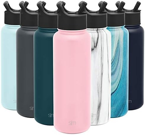 Simple Modern Insulated Water Bottle with Straw Lid Reusable Wide Mouth Stainless Steel Flask The... | Amazon (US)