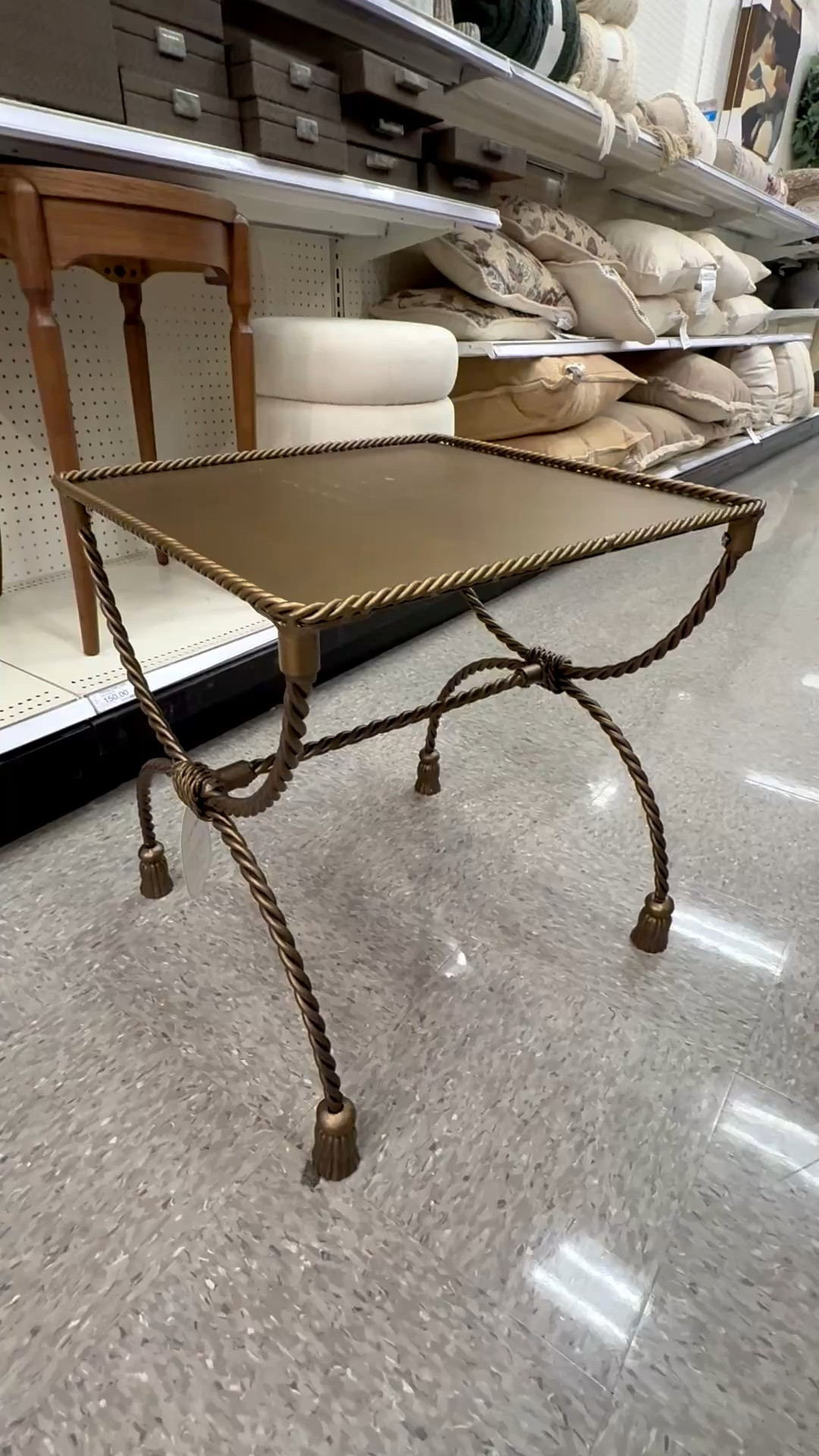 This twisted metal rectangular table has just the right amount of whimsy, utility, and antique gold color. The tassel feet are my fave! 😍

And if you’re a mosaic artist, this tabletop would also make a fun substrate for your tile work. For mosaic tips, tutorials + inspiration please visit my YouTube channel: YouTube.com/julieweilbacher, and follow @julieweilbacher on Instagram.

#metaltable #rectangulartable #tassel #endtable #sidetable #accenttable #target #mosaic #furnitureforsmallspaces #studiofurniture

#LTKHome #LTKSeasonal