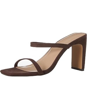 The Drop Women's Avery Square Toe Two Strap High Heeled Sandal | Amazon (US)