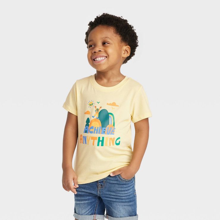 Toddler Boys' Short Sleeve Graphic T-Shirt - Cat & Jack™ Yellow | Target