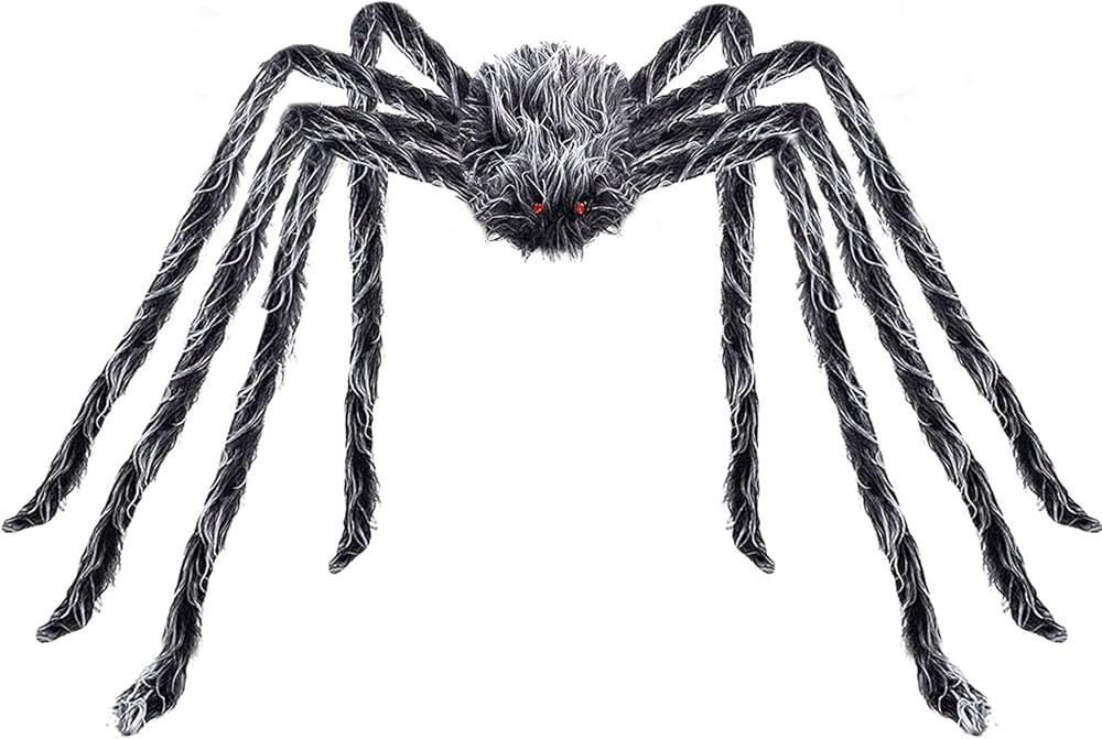 Angelhood Halloween Decorations Giant Spider 6.6ft,Realistic Large Hairy Spider Scary Furry Spide... | Amazon (US)