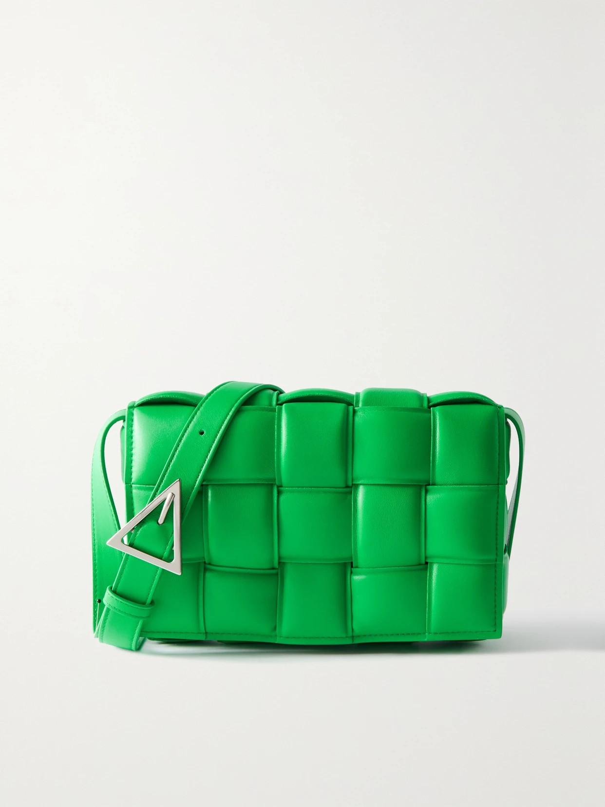 Bottega Veneta - Cassette Medium Padded Intrecciato Leather Shoulder Bag - Green | NET-A-PORTER (US)