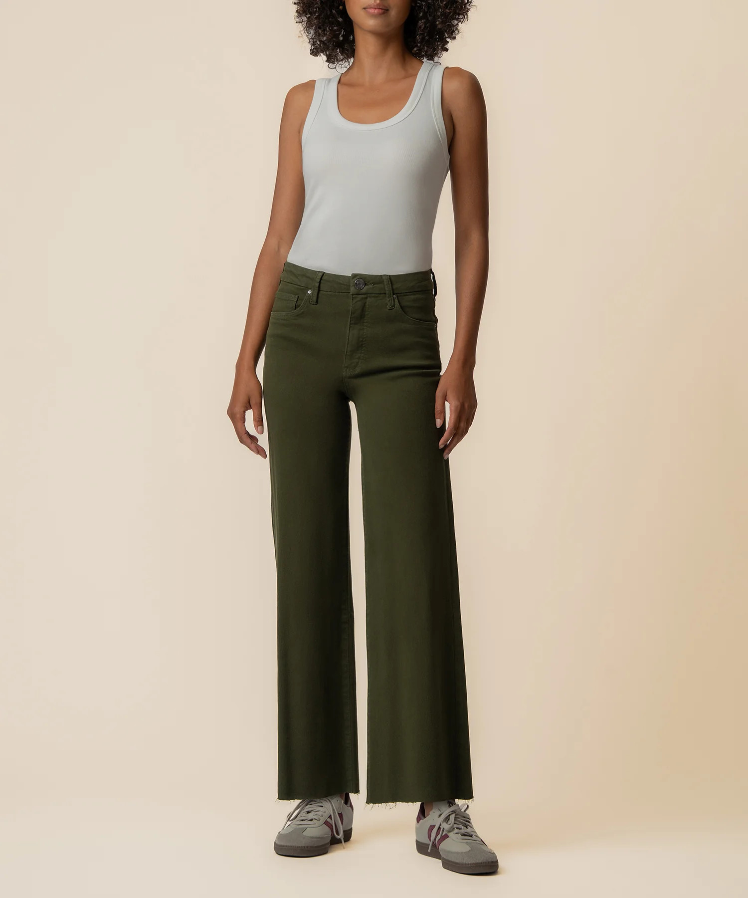 Meg High Rise Wide Leg in Tuscan Olive - Kut from the Kloth | Kut From Kloth